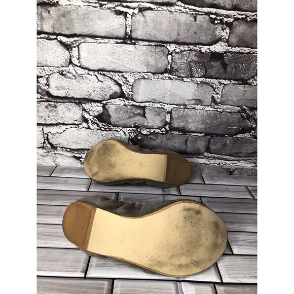 Fiel Gray Suede Leather Cap Toe Ballerina Ballet Flats Shoes Women Sz 8US/38.5EU - Picture 12 of 16
